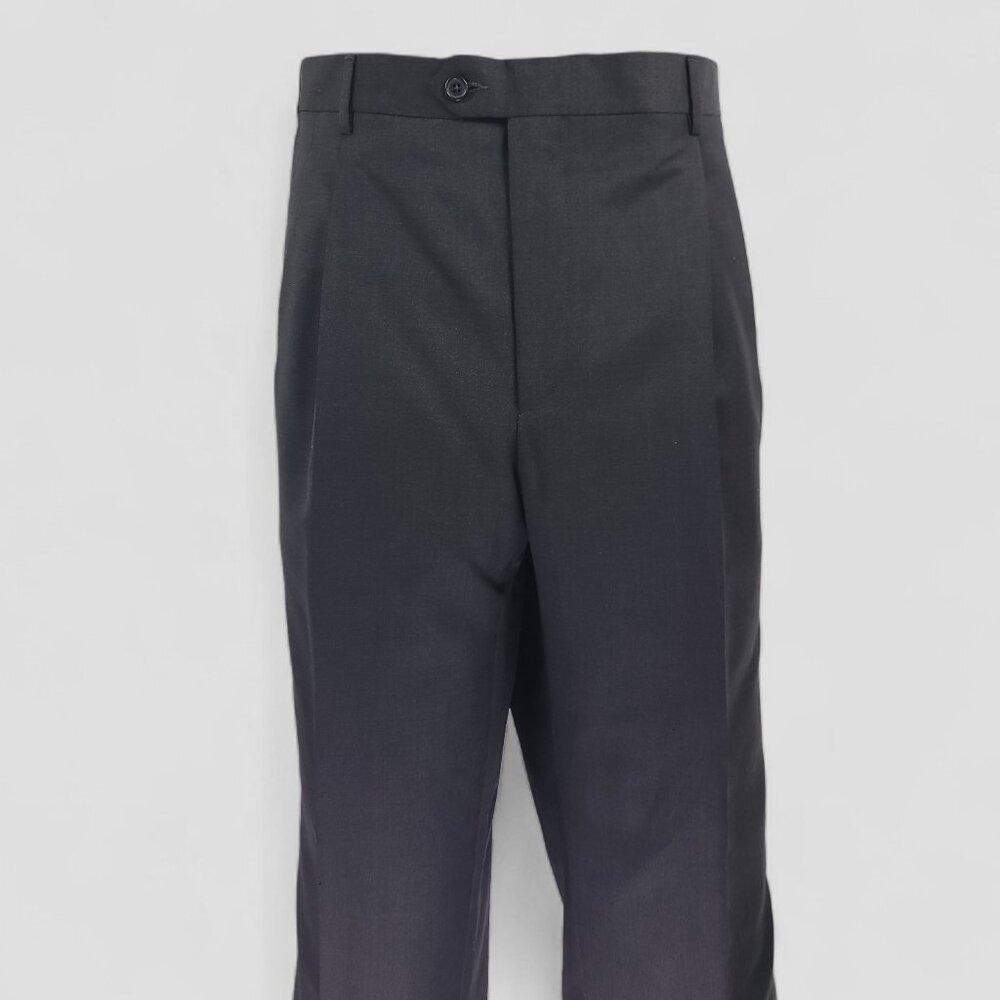 NWT Santorelli Unhemmed Wool Flat Front Dress Pants W38